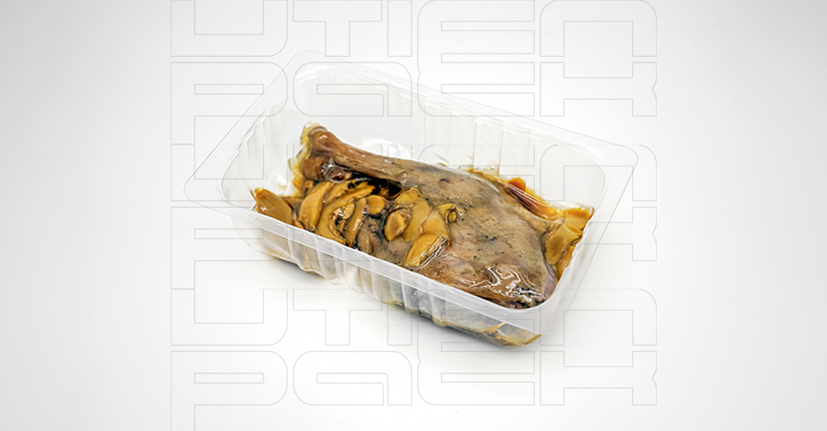 卤制鸭腿预制盒贴体包装