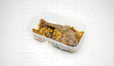 卤制鸭腿预制盒贴体包装解决方案
