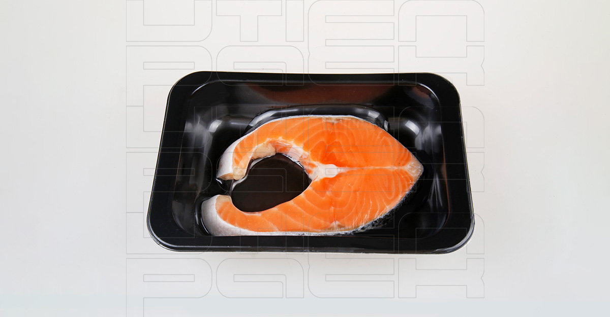 冰鲜三文鱼预制盒贴体包装